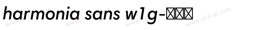 harmonia sans w1g字体转换